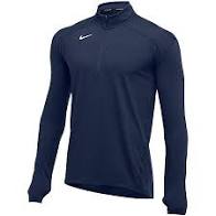 BLANK / NON-DECORATED - Nike Men's Textured Dri-Fit 1/2 Zip Jacket, Navy