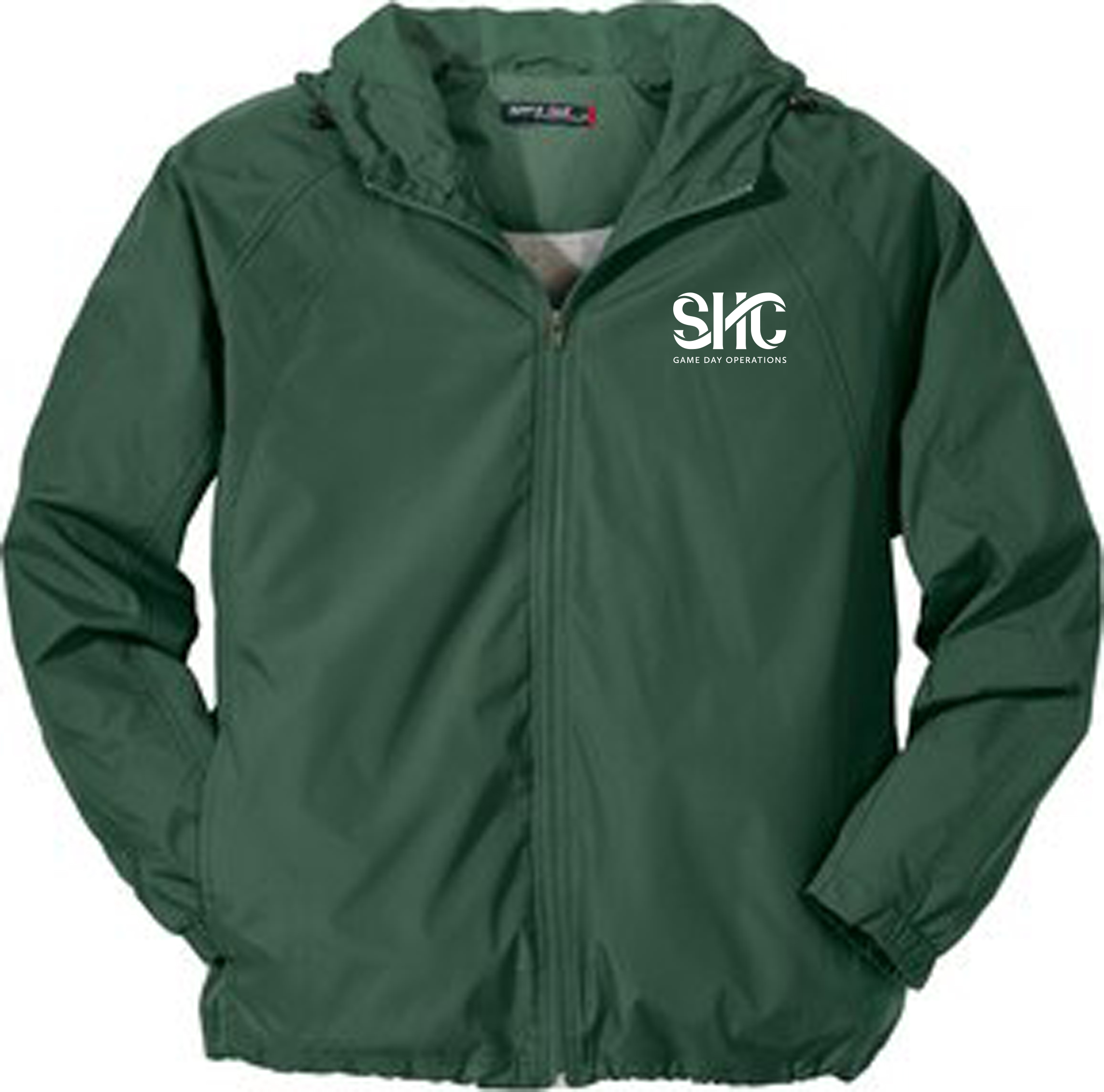 Forest Green Raglan Sport-Tek Hooded Raglan Jacket, Forest Green: sportpacks.com