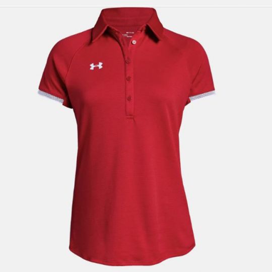 BLANK NON DECORATED Under Armour Womens Rival Polo Red