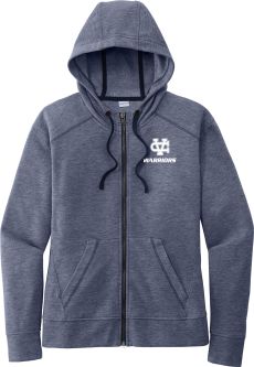Sport-Tek Women's PosiCharge Tri-Blend Wicking Fleece Full-Zip Hooded Jacket, Navy