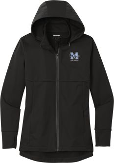 Sport-Tek Women's Hooded Soft Shell Jacket, Deep Black