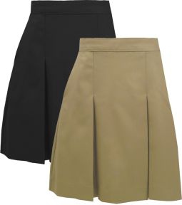 Stitched Down Kick Pleat Skirt