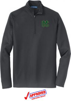 Port Authority Mens Mesh 1/2-Zip, Battle Ship Grey