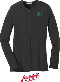 Port Authority® Ladies Concept Stretch Button-Front Cardigan, Black