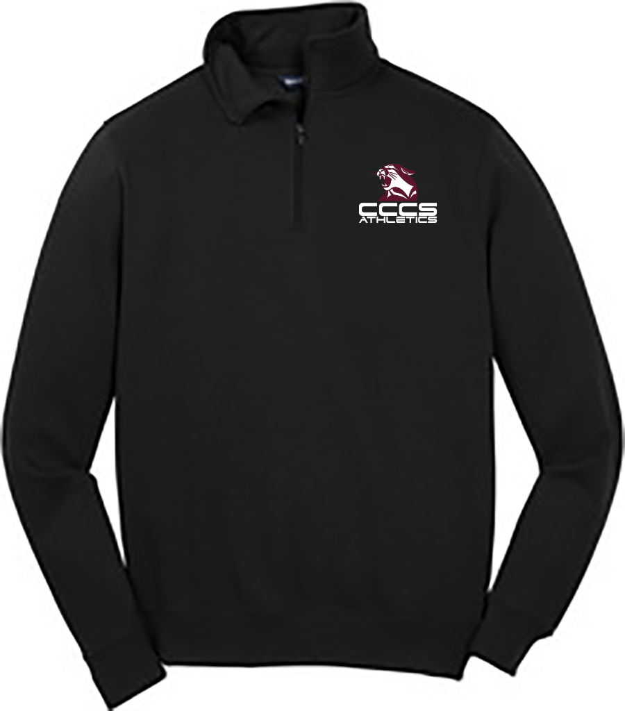 Sport-Tek Men's Tall 1/4 Zip Sweatshirt – Comfortable & Practical 4XLT Black Pullover - View #11