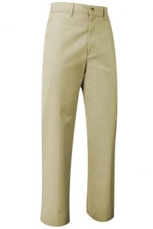 Girls' Plain Front Slacks, Khaki