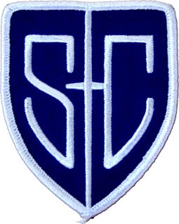 Iron-On Patch, Navy/White