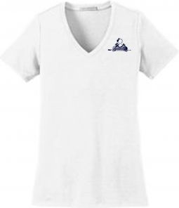 Ladies Concept Stretch V-Neck Tee, White