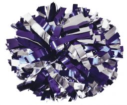 Metallic Pom, Purple/Silver