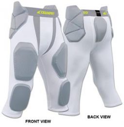 Champro Football Man-Up 7-Pad Girdle, White/Grey